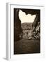 Figure Standing in Cave-Tim Kahane-Framed Photographic Print