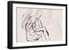 Figure Studies, April 1919 (Pencil, Pen & Ink on Paper)-Nina Hamnett-Framed Giclee Print