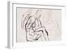 Figure Studies, April 1919 (Pencil, Pen & Ink on Paper)-Nina Hamnett-Framed Giclee Print