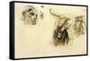 Figure Studies-Eugene Delacroix-Framed Stretched Canvas