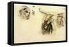 Figure Studies-Eugene Delacroix-Framed Stretched Canvas