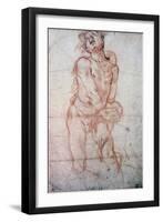 Figure Study, 1560-1609-Annibale Carracci-Framed Giclee Print