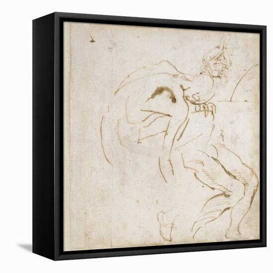 Figure Study, C.1511-Michelangelo Buonarroti-Framed Stretched Canvas