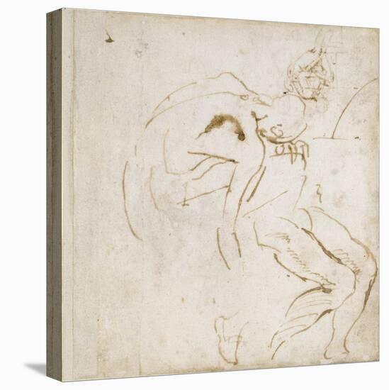 Figure Study, C.1511-Michelangelo Buonarroti-Stretched Canvas