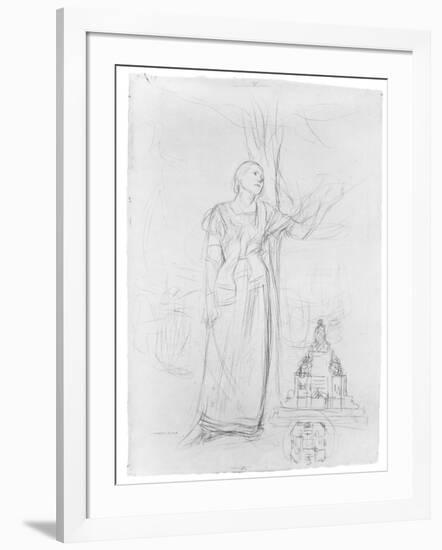 Figure Study for 'Joan of Arc'-Jules Bastien-Lepage-Framed Giclee Print