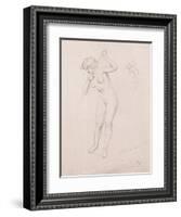 Figure Study for 'The Slaying of Orpheus'-Félix Vallotton-Framed Giclee Print