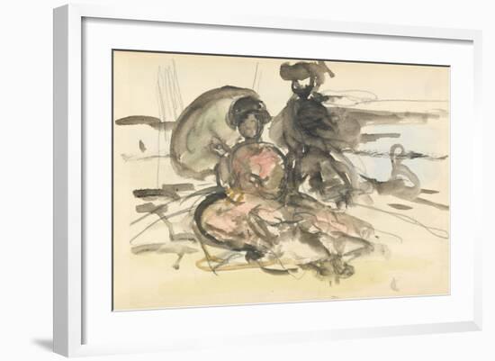 Figure Study: Two Women Seated on a River Bank-Philip Wilson Steer-Framed Giclee Print