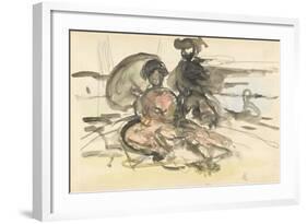 Figure Study: Two Women Seated on a River Bank-Philip Wilson Steer-Framed Giclee Print