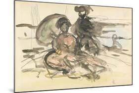 Figure Study: Two Women Seated on a River Bank-Philip Wilson Steer-Mounted Giclee Print