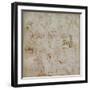 Figure Study with Writing, C.1511-Michelangelo Buonarroti-Framed Giclee Print