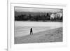 Figure Walking Alone Along Beach in Winter-Sharon Wish-Framed Photographic Print