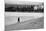 Figure Walking Alone Along Beach in Winter-Sharon Wish-Mounted Photographic Print