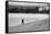 Figure Walking Alone Along Beach in Winter-Sharon Wish-Framed Stretched Canvas