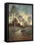 Figure Walking through a Woodland-Adrien Rousseau-Framed Stretched Canvas