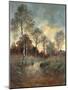 Figure Walking through a Woodland-Adrien Rousseau-Mounted Giclee Print