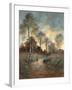 Figure Walking through a Woodland-Adrien Rousseau-Framed Giclee Print