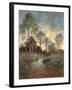 Figure Walking through a Woodland-Adrien Rousseau-Framed Giclee Print