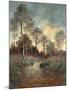 Figure Walking through a Woodland-Adrien Rousseau-Mounted Giclee Print