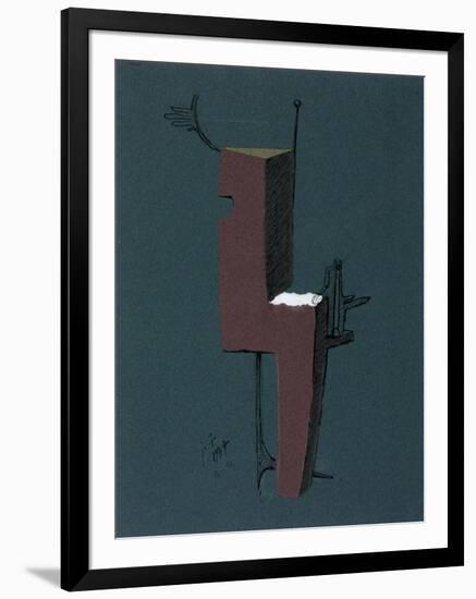 Figure with a White Rectangle-Julio González-Framed Giclee Print