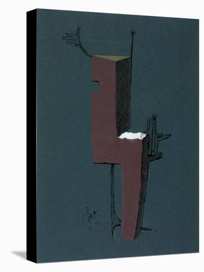 Figure with a White Rectangle-Julio González-Stretched Canvas