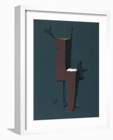 Figure with a White Rectangle-Julio González-Framed Giclee Print