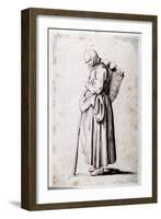 Figure with Basket-Israel Henriet-Framed Giclee Print