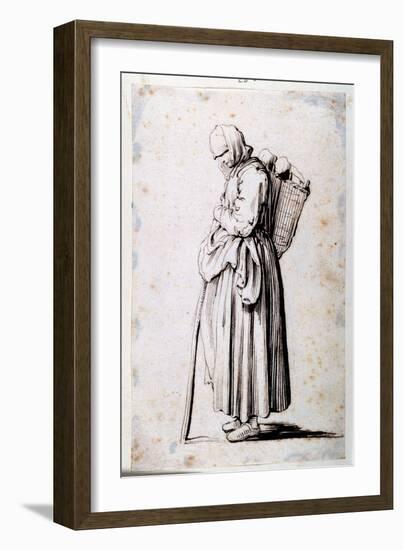 Figure with Basket-Israel Henriet-Framed Giclee Print