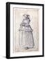 Figure with Fur-Trimmed Dress-Jacques Callot-Framed Giclee Print