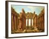 Figures Admiring the Temple of Neptune at Paestum-Antonio Joli-Framed Giclee Print