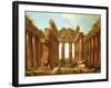 Figures Admiring the Temple of Neptune at Paestum-Antonio Joli-Framed Giclee Print