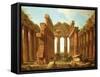 Figures Admiring the Temple of Neptune at Paestum-Antonio Joli-Framed Stretched Canvas