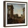 Figures Amidst a Capriccio of Ruins-Giovanni Paolo Pannini-Framed Giclee Print