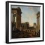 Figures Amidst a Capriccio of Ruins-Giovanni Paolo Pannini-Framed Giclee Print