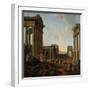 Figures Amidst a Capriccio of Ruins-Giovanni Paolo Pannini-Framed Giclee Print