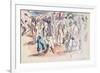 Figures and Horses (W/C on Paper)-Jules Pascin-Framed Giclee Print