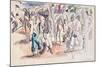 Figures and Horses (W/C on Paper)-Jules Pascin-Mounted Giclee Print