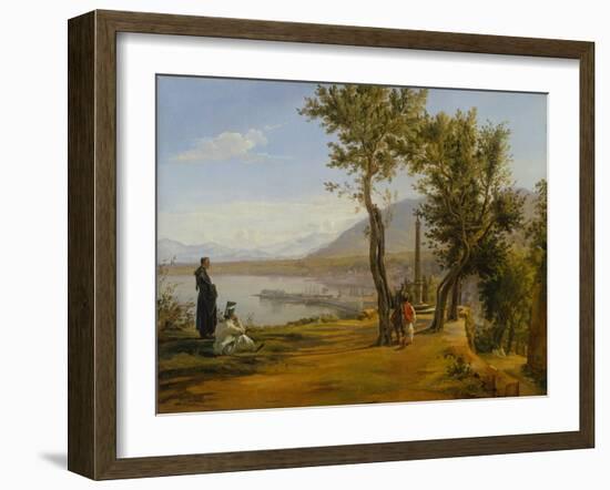 Figures at a Shrine, A Port Beyond-Martinus Rorbye-Framed Giclee Print