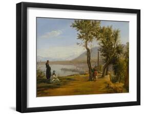 Figures at a Shrine, A Port Beyond-Martinus Rorbye-Framed Giclee Print