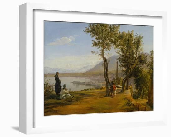 Figures at a Shrine, A Port Beyond-Martinus Rorbye-Framed Giclee Print