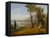 Figures at a Shrine, A Port Beyond-Martinus Rorbye-Framed Stretched Canvas
