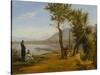 Figures at a Shrine, A Port Beyond-Martinus Rorbye-Stretched Canvas