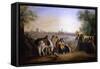 Figures by a River, Lima Beyond, 1843-Johann Moritz Rugendas-Framed Stretched Canvas