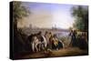 Figures by a River, Lima Beyond, 1843-Johann Moritz Rugendas-Stretched Canvas