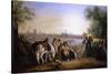 Figures by a River, Lima Beyond, 1843-Johann Moritz Rugendas-Stretched Canvas