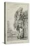Figures De Mode: Homme Debout Acconde-Jean Antoine Watteau-Stretched Canvas