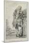 Figures De Mode: Homme Debout Acconde-Jean Antoine Watteau-Mounted Giclee Print