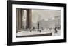 Figures entering the Law Courts, Nytorv Copenhagen-Paul Fischer-Framed Giclee Print