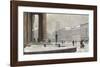 Figures entering the Law Courts, Nytorv Copenhagen-Paul Fischer-Framed Giclee Print