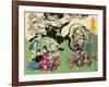 Figures from Otsu-E Paintings of the Floating World in a Drunken Stupor-Kyosai Kawanabe-Framed Giclee Print