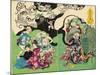 Figures from Otsu-E Paintings of the Floating World in a Drunken Stupor-Kyosai Kawanabe-Mounted Giclee Print
